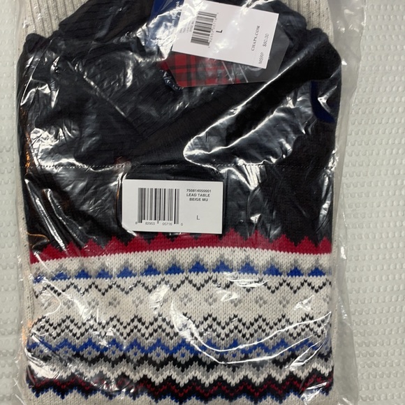 NWT Lg Chaps Men’s Textured Shawl-Collar Sweater - Picture 5 of 9
